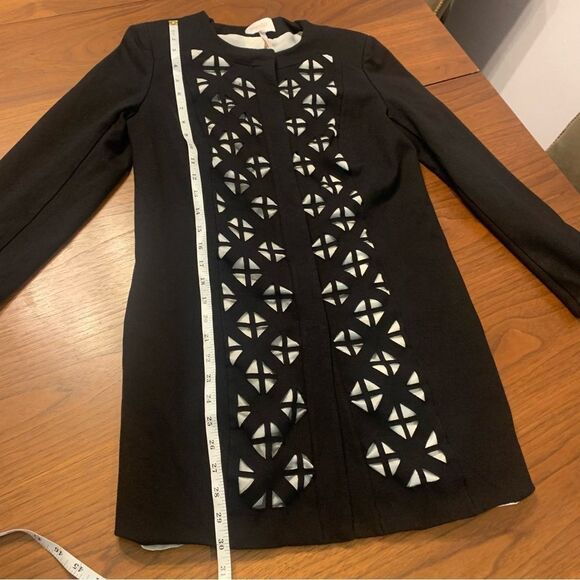 Laundry by Shelli Segal Jacket Geometric Cutout Coat Size 4 Chic Layering Piece - Picture 9 of 11
